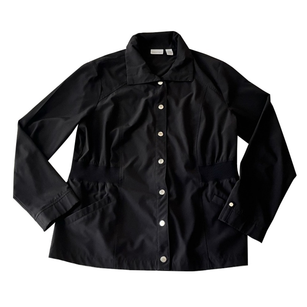 Zenergy by Chicos‎ Black Button Front Shacket